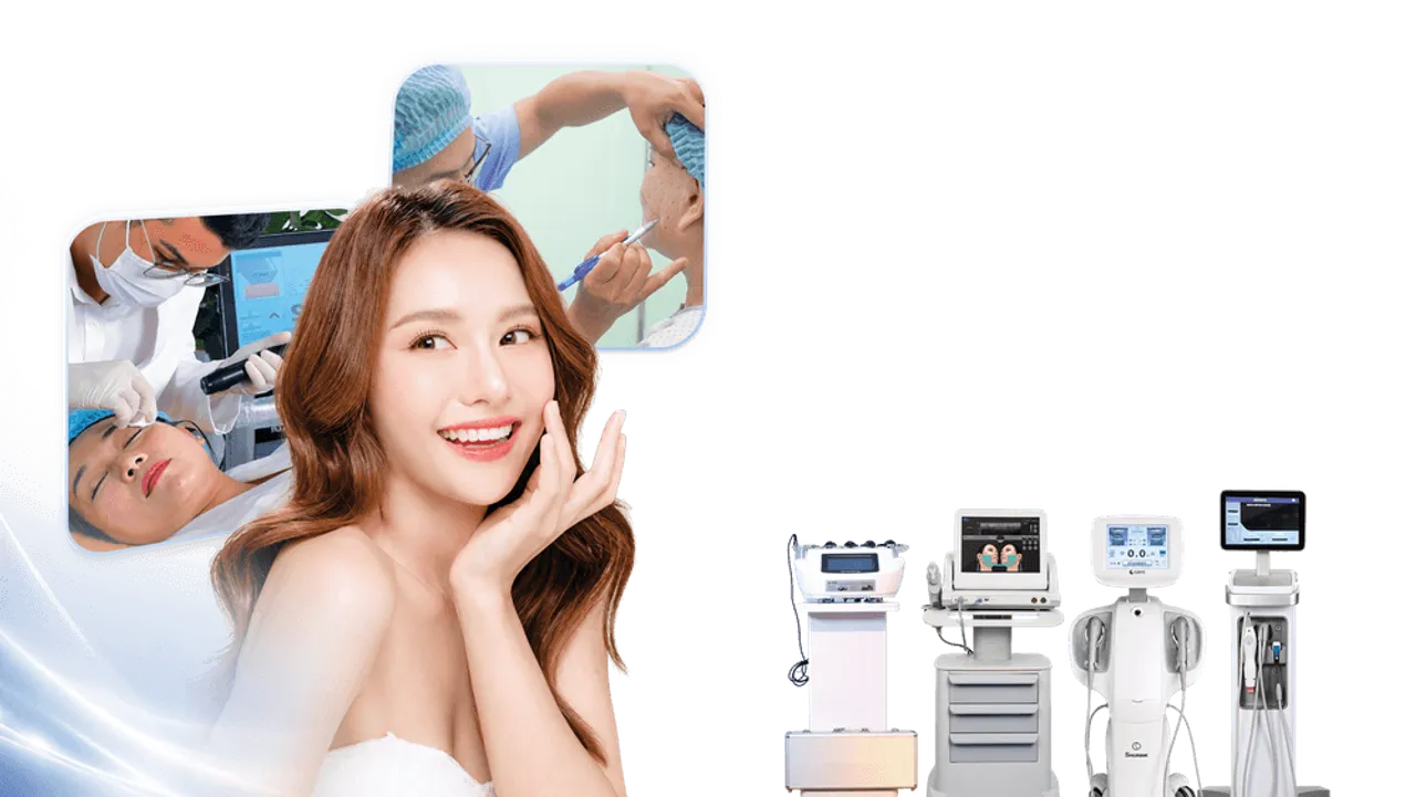 Bác sĩ Hansan thực hiện liệu trình thẩm mỹ cho khách hàng